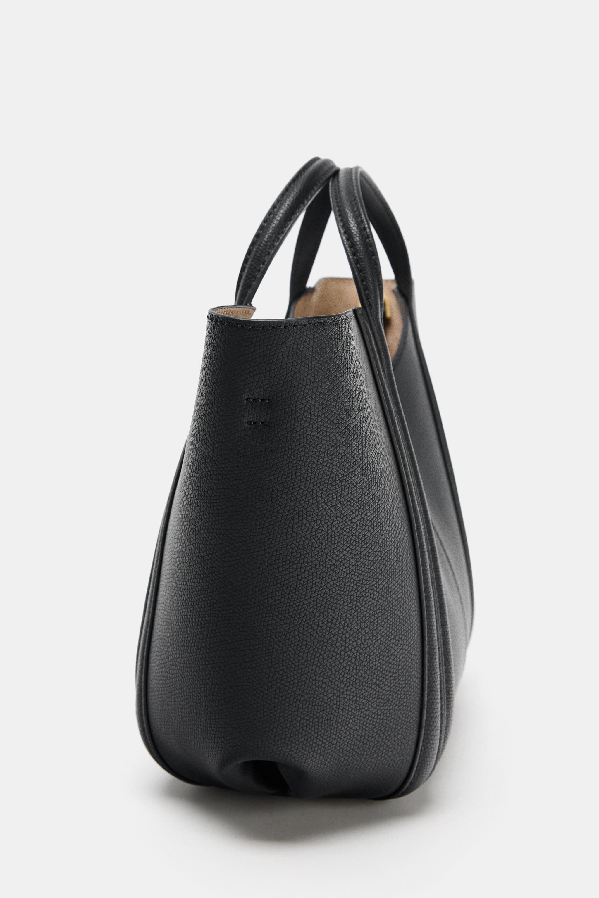 TOPSTITCHED MINI CITY BAG